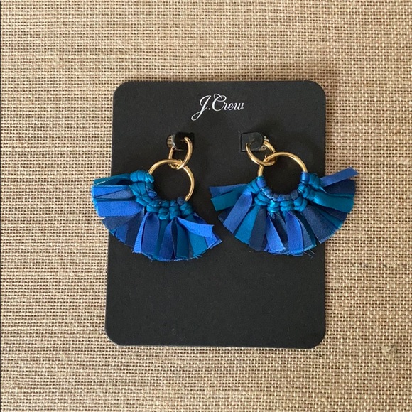 J. Crew Jewelry - Fabric Fan Earrings by J. Crew